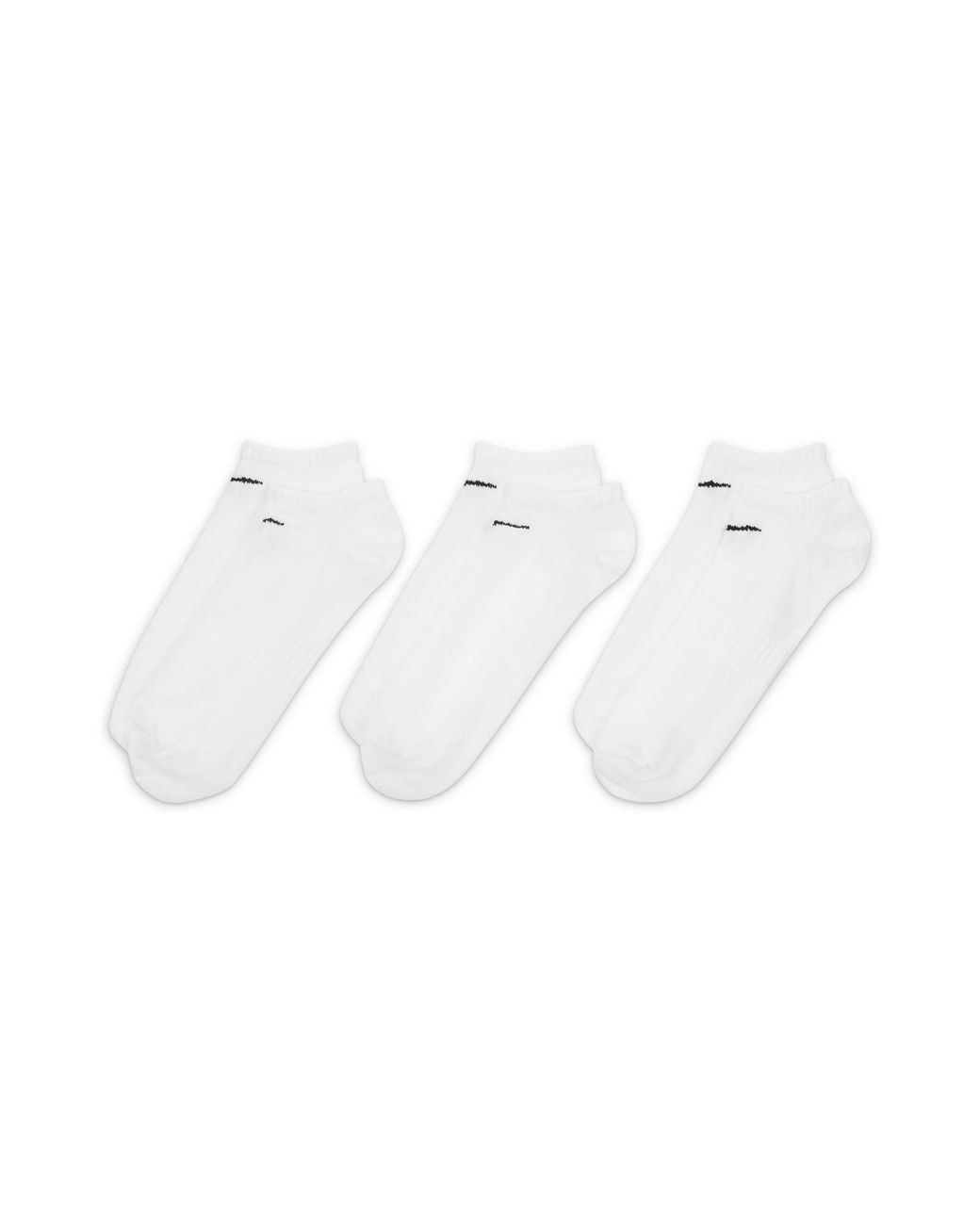 Nike White 3 Pack No Show Socks for men