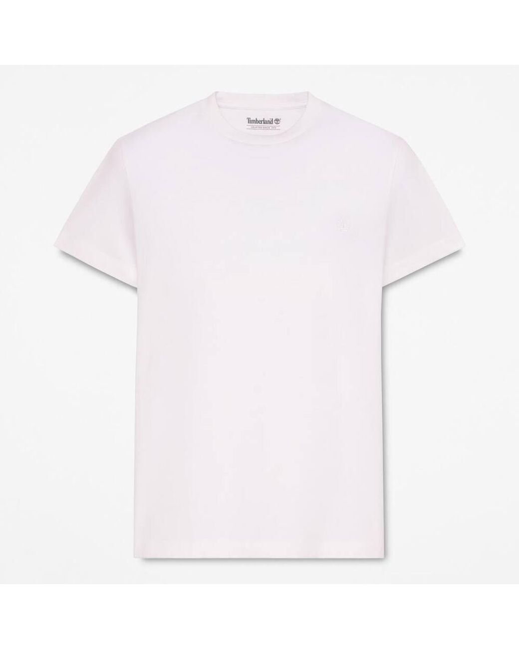 Timberland White Dunstan Cotton Crew-Neck Short-Sleeve Slim-Fit T-Shirt for men