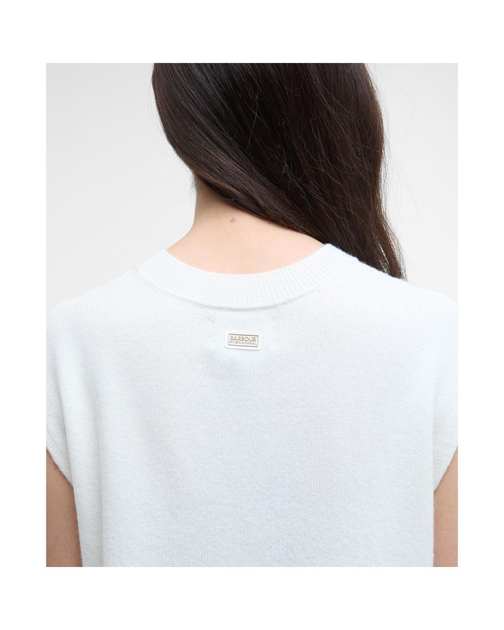 Barbour White Lana Sweater Vest