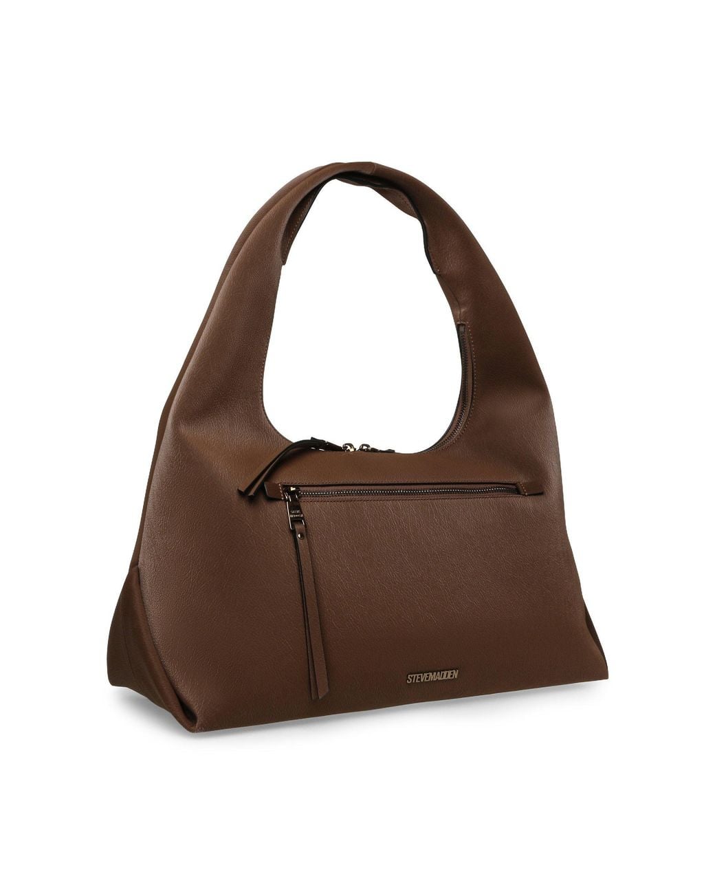 Steve Madden Brown Biva-V Faux Leather Shoulder Bag