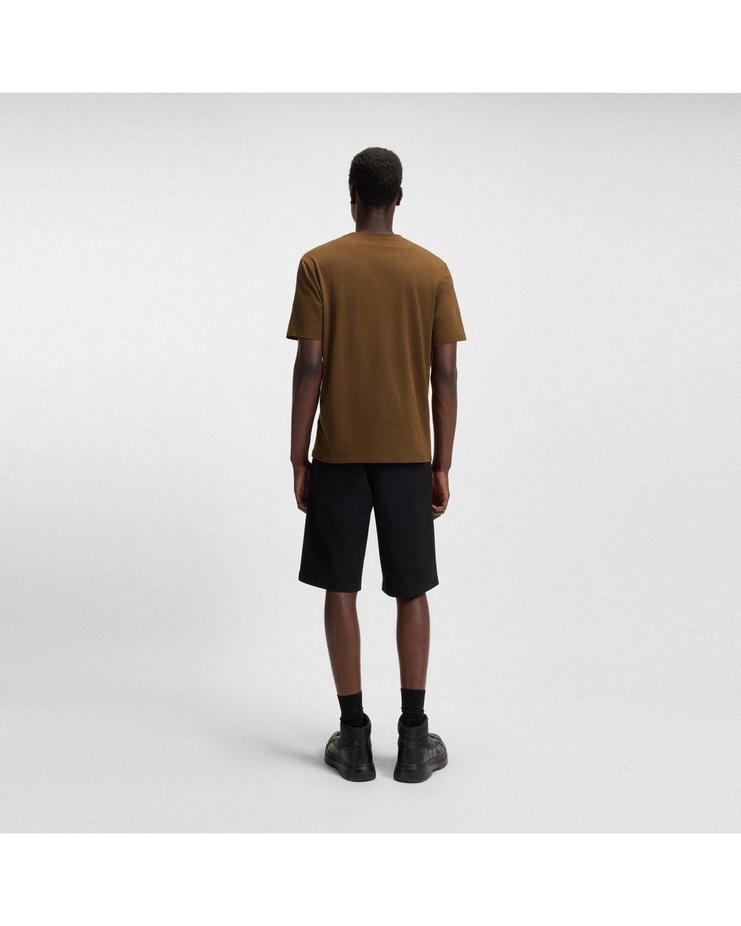 HUGO Brown 'S Cotton T-Shirt for men