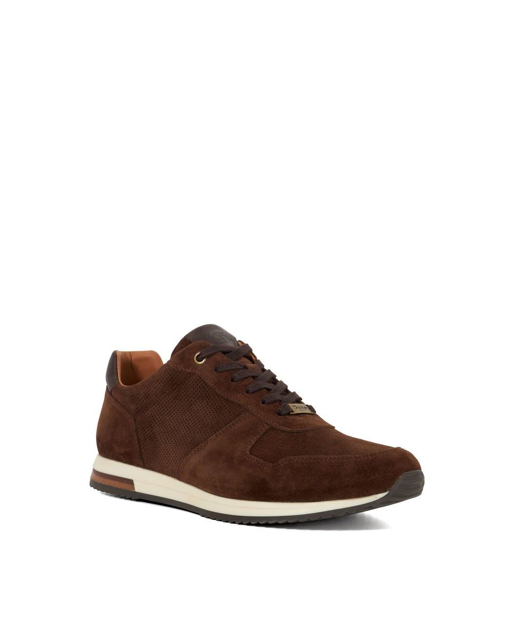 Dune Brown Trilogy Runner Low-Top Trainers for men
