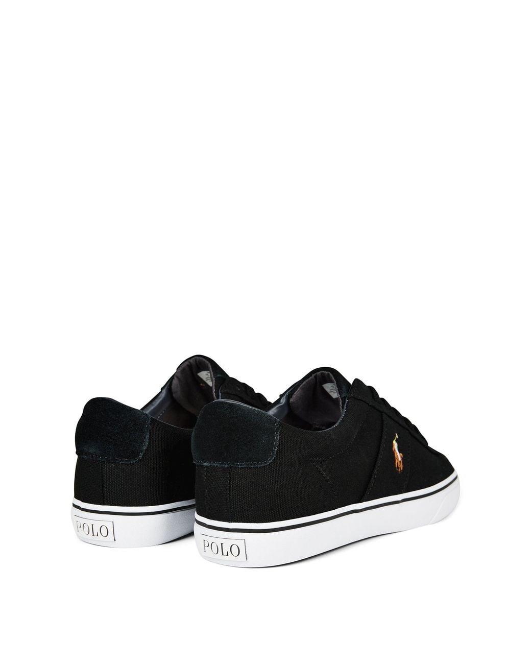 Polo Ralph Lauren Black Sayer Canvas Trainers for men