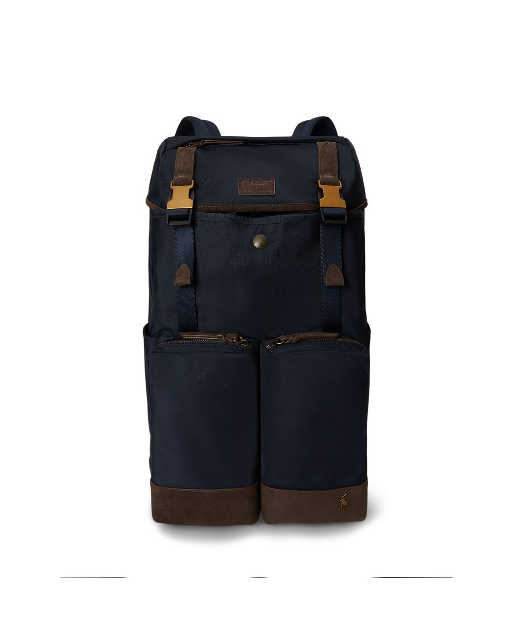 Polo Ralph Lauren Blue Suede Trim Large Backpack for men