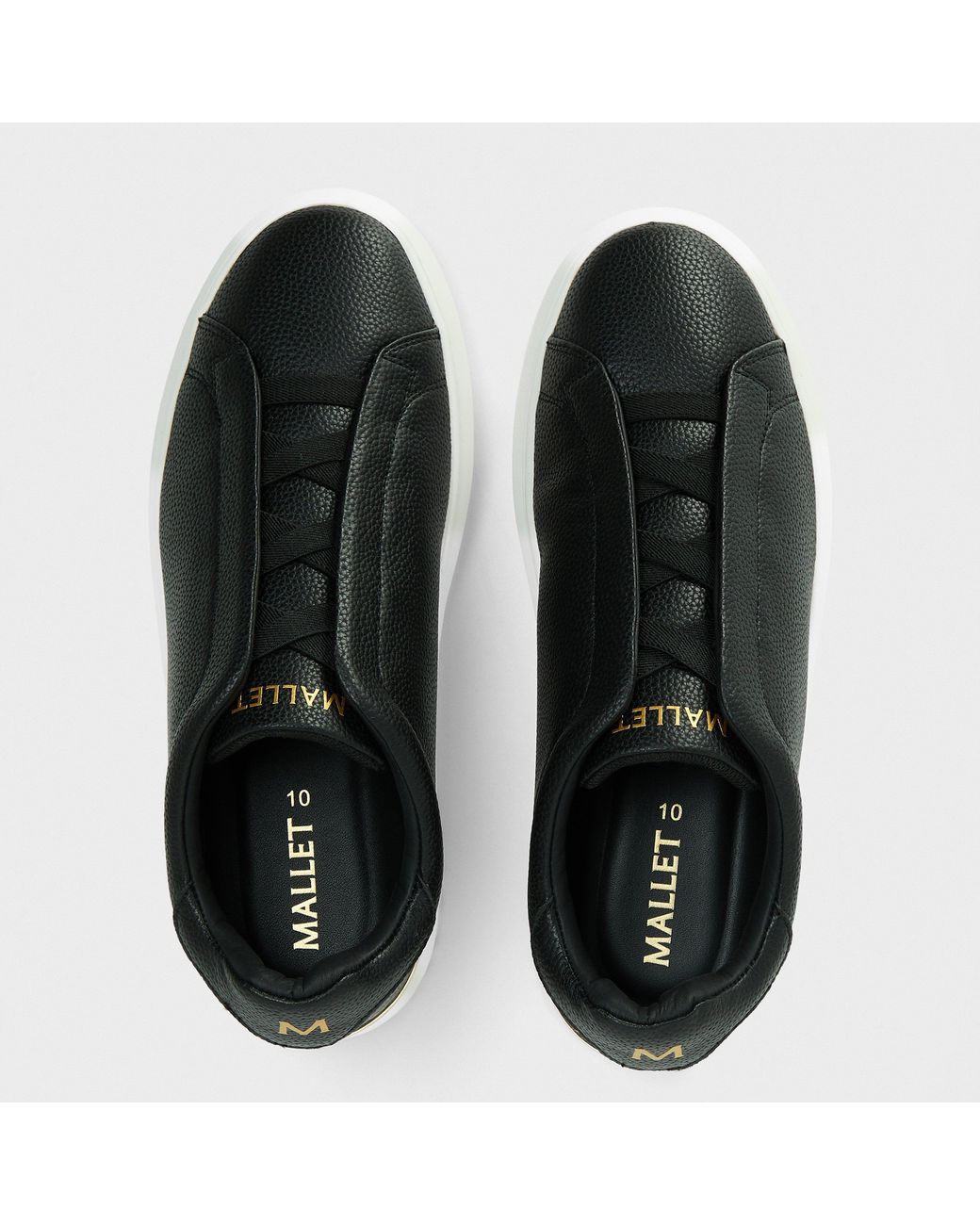 Mallet Black Grftr Elast Trainers for men