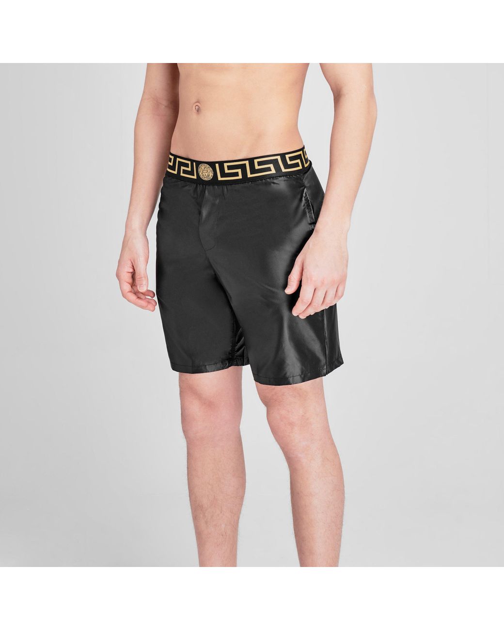 Versace Gray Swim Shorts for men