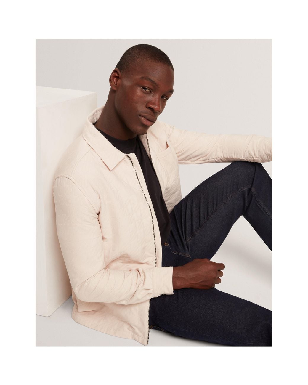 Ted Baker Natural Quilt Overshirt for men