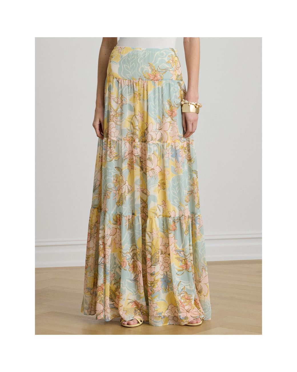 Ralph Lauren Metallic Maxi Skirt
