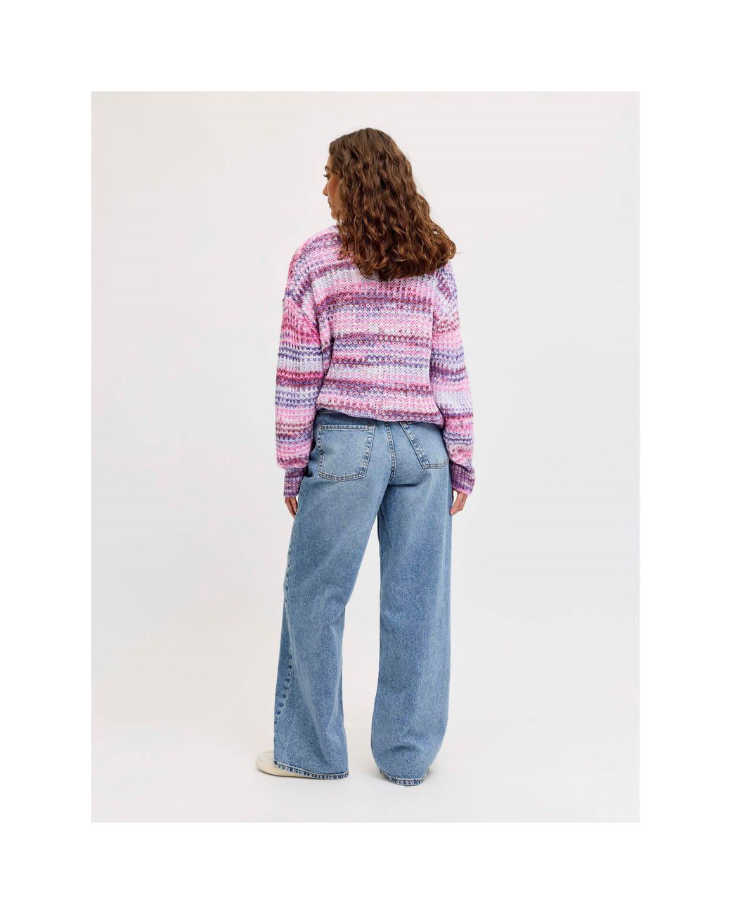 JJXX Pink Space Dye Crew-Neck Jumper