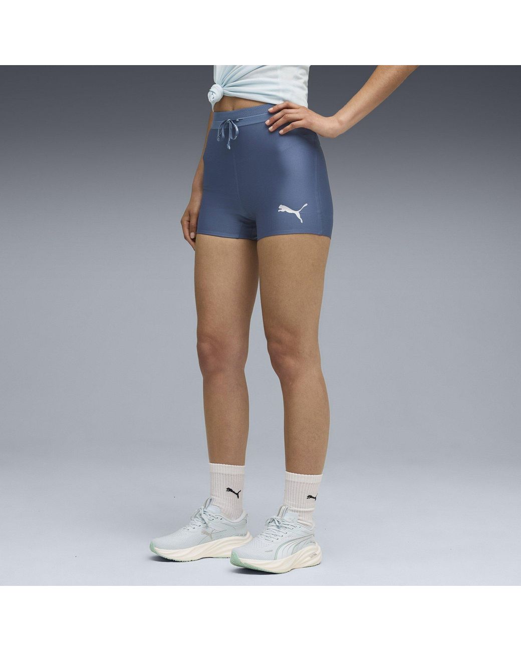 PUMA Blue Raceday Ultraform 3" Short Tight Performance Running Shorts
