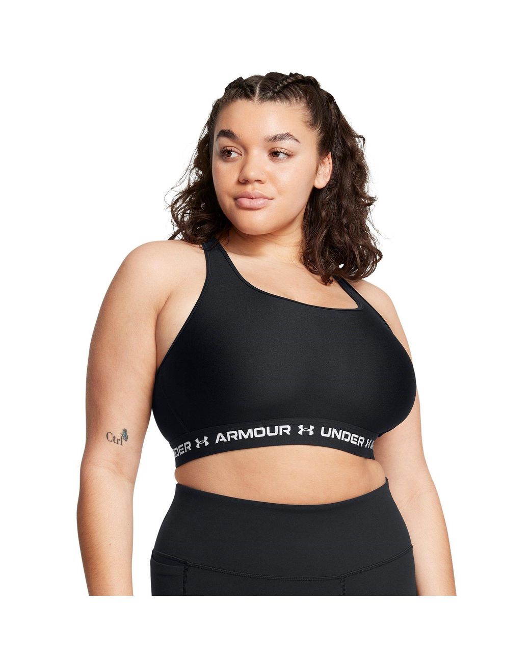 Under Armour Black Crossback Medium Impact Sports Bra