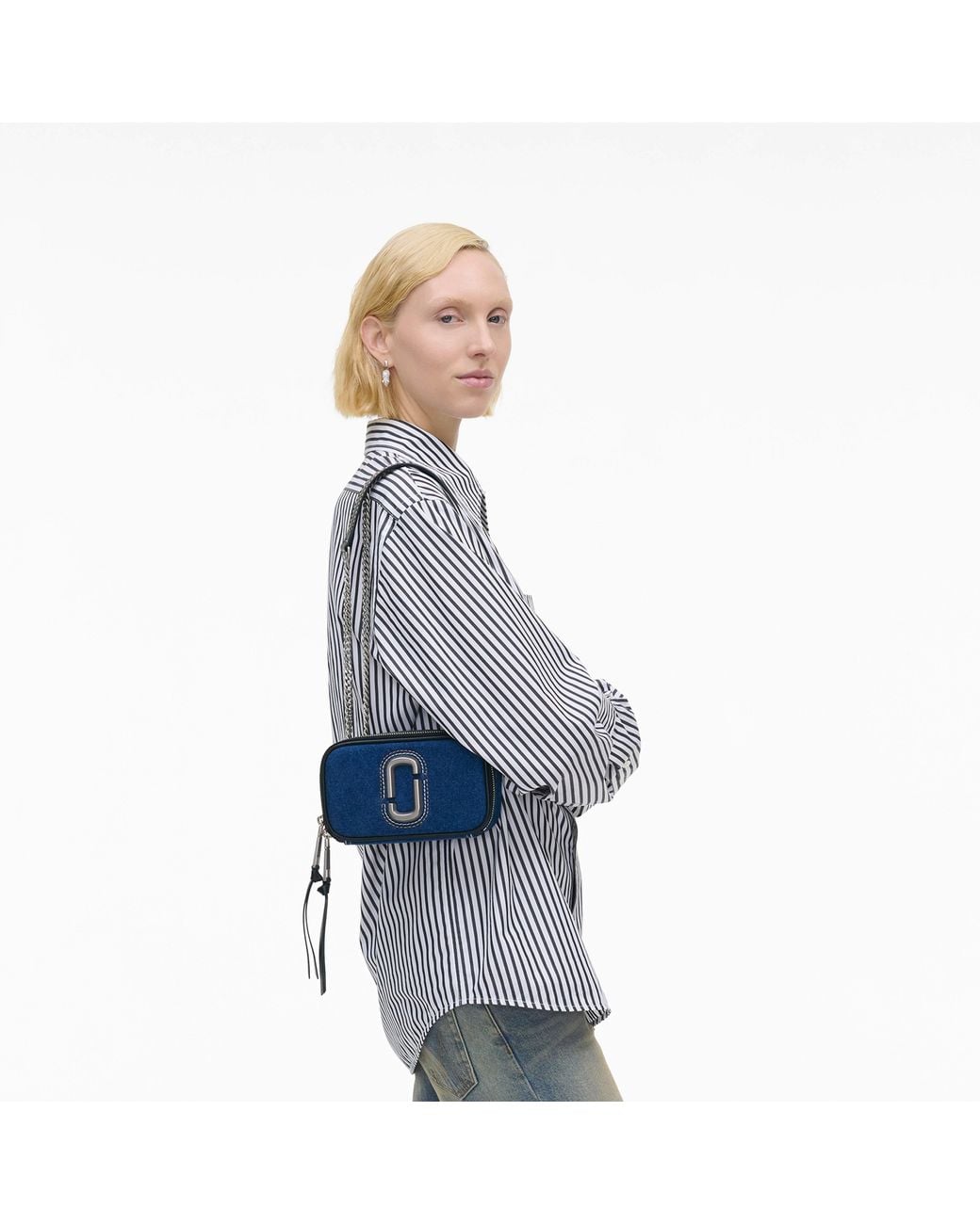 Marc Jacobs Blue Denim Snapshot Camera Bag