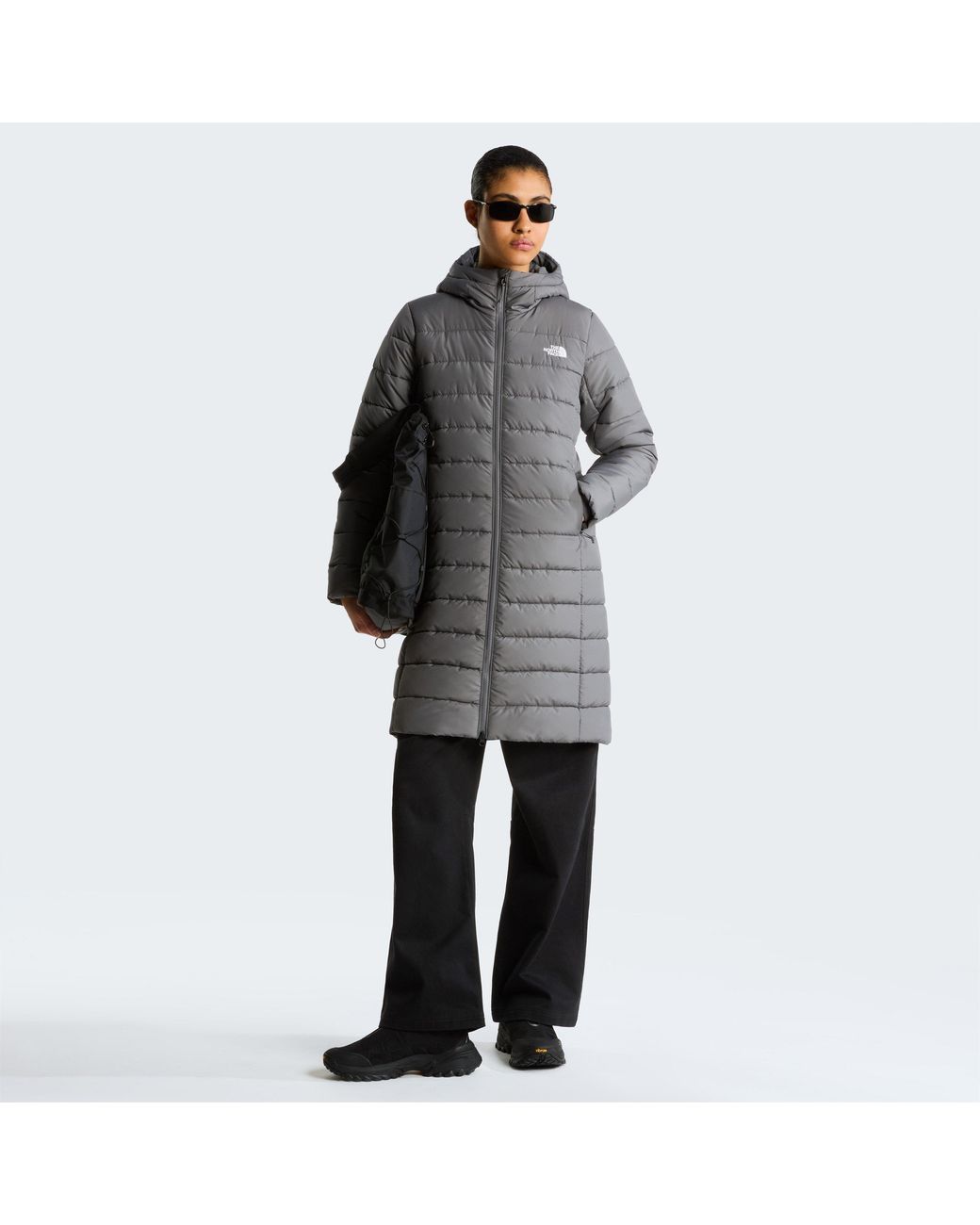 The North Face Gray Aconcagua Insulated Weather-Resistant Parka