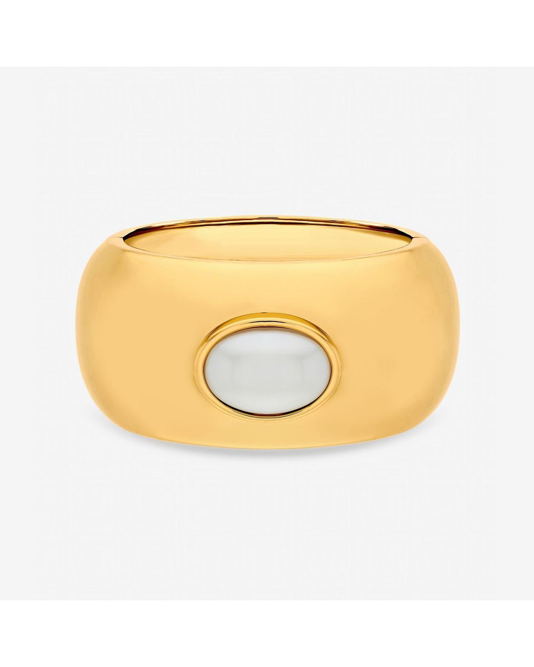 Mood Metallic Plated And Pearl Statement Cuff