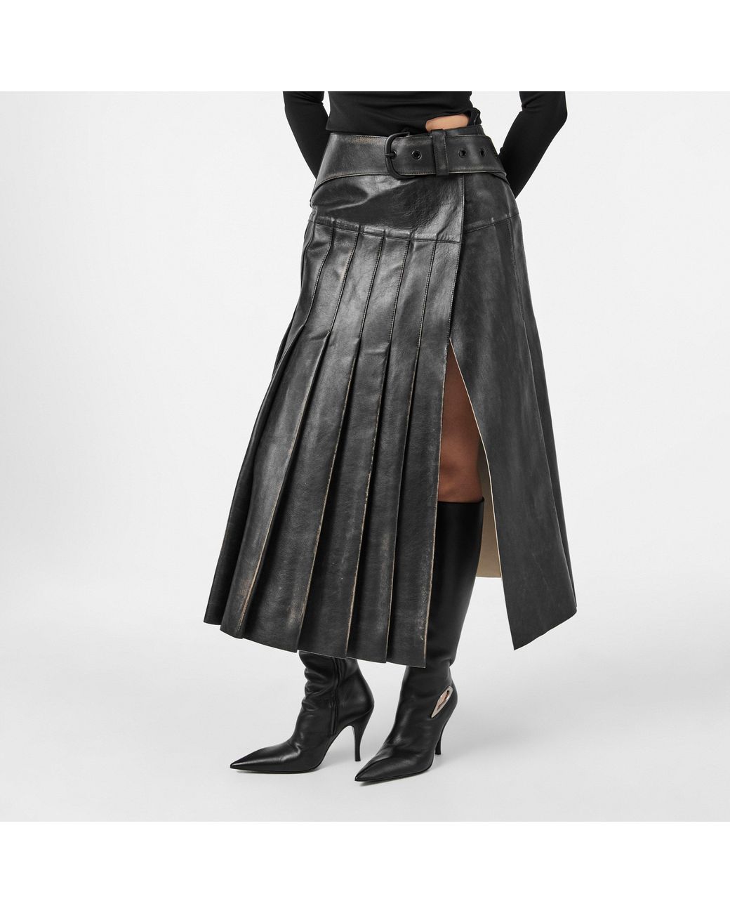 Off-White c/o Virgil Abloh Black Leather Shorts
