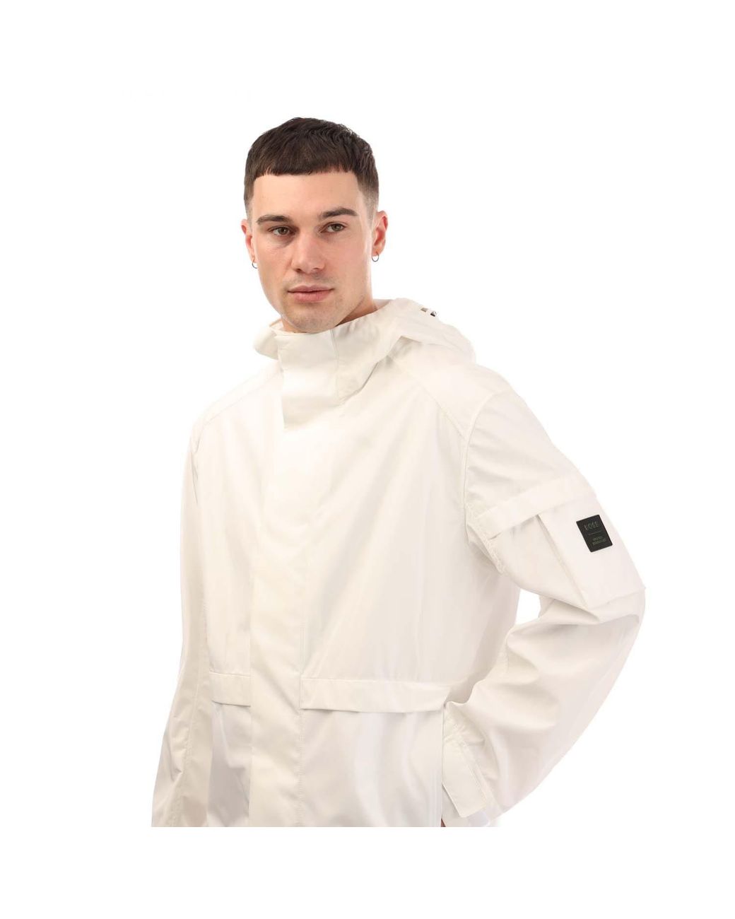 Boss White Despero Hooded Softshell Jacket for men