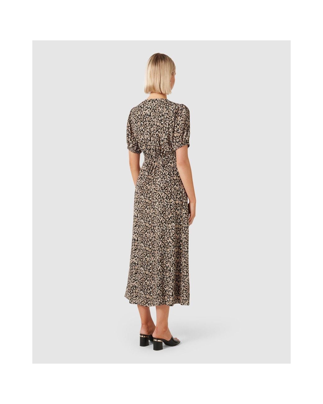 Forever New Brown Valda Casa Midi Dress