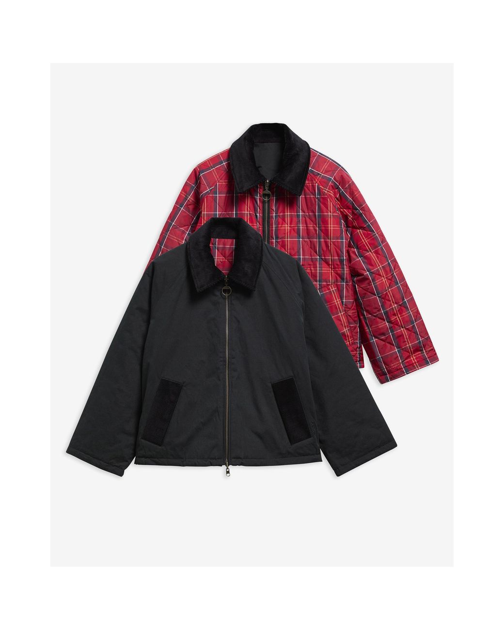 Barbour Black Dawn Heritage Select Reversible Cotton Barn Jacket