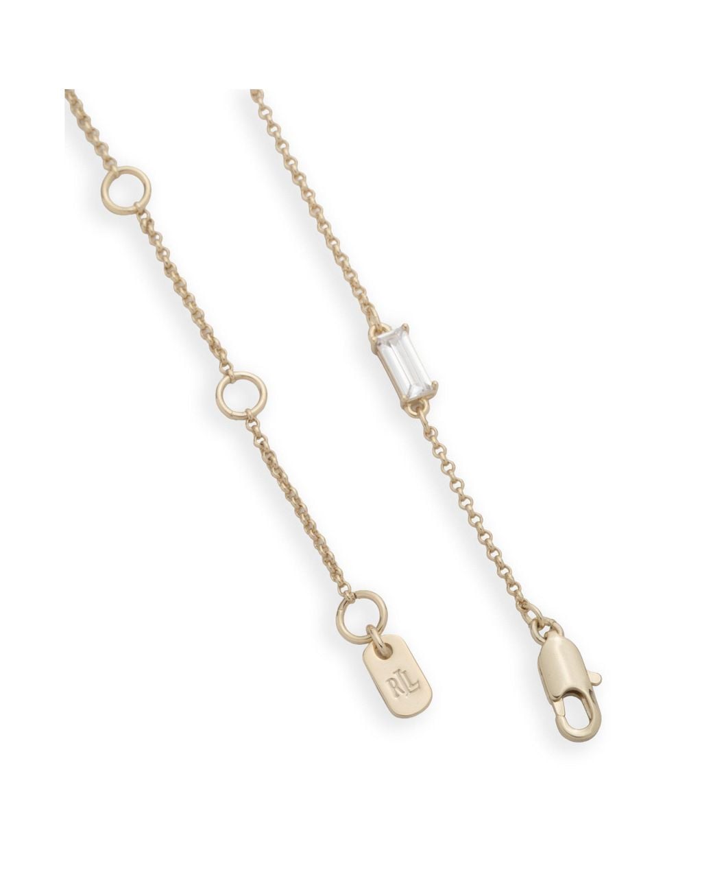 Ralph Lauren Metallic Lauren Ralph Lauren Tone & Crystal Station Collar Necklace