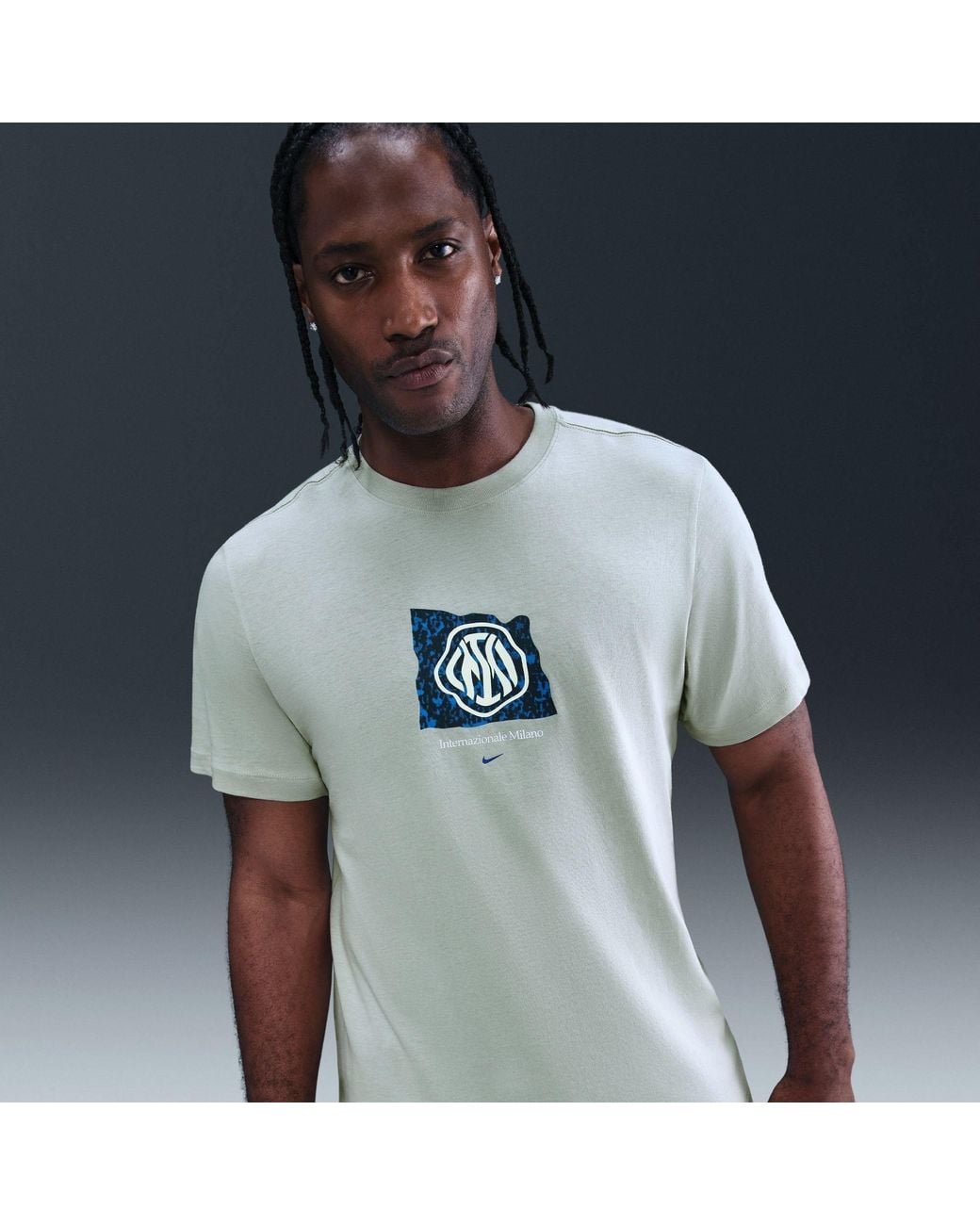 Nike White Inter Milan Banner Cotton T-Shirt for men