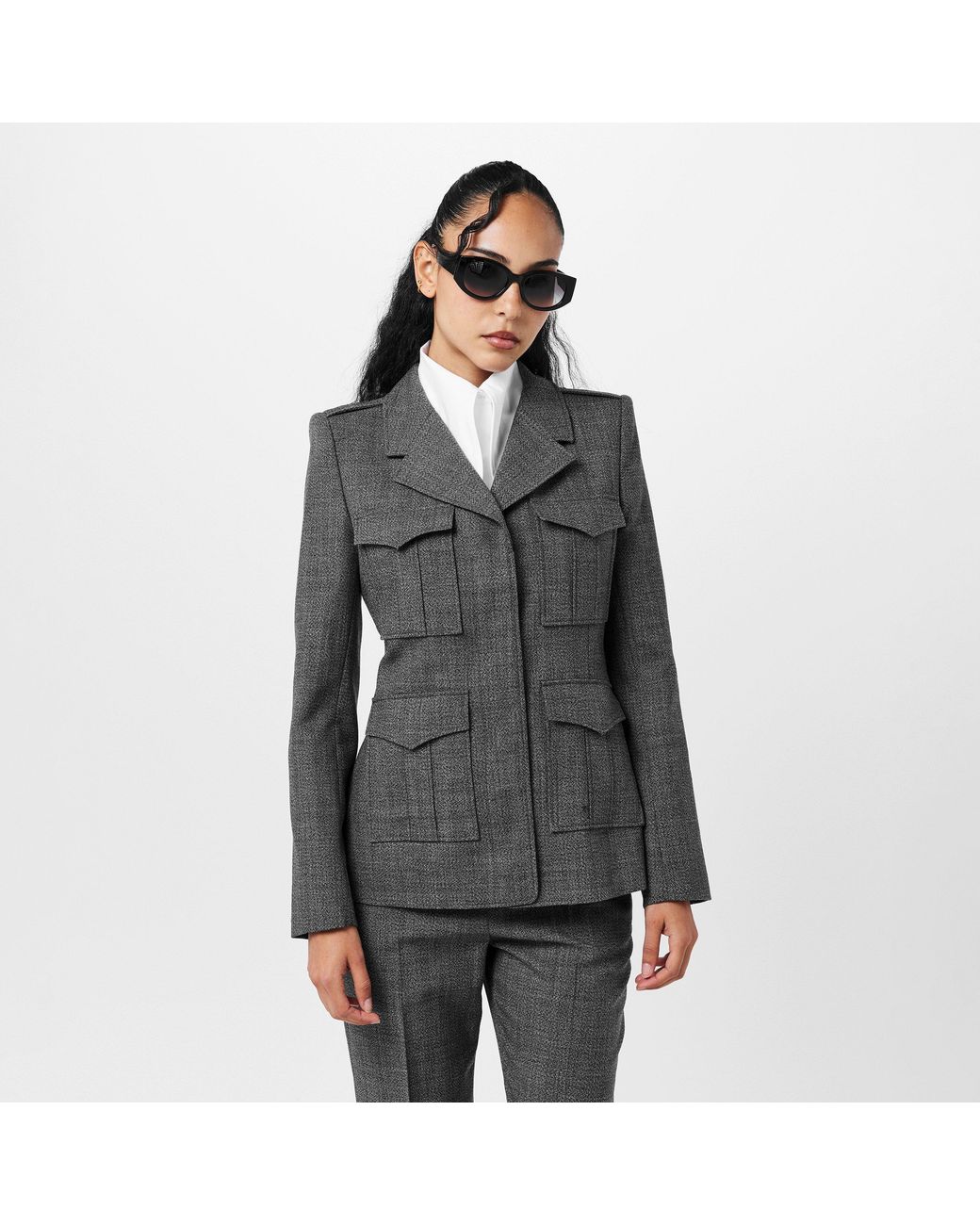 McQueen Gray Alex City Structured Tailored Blazer