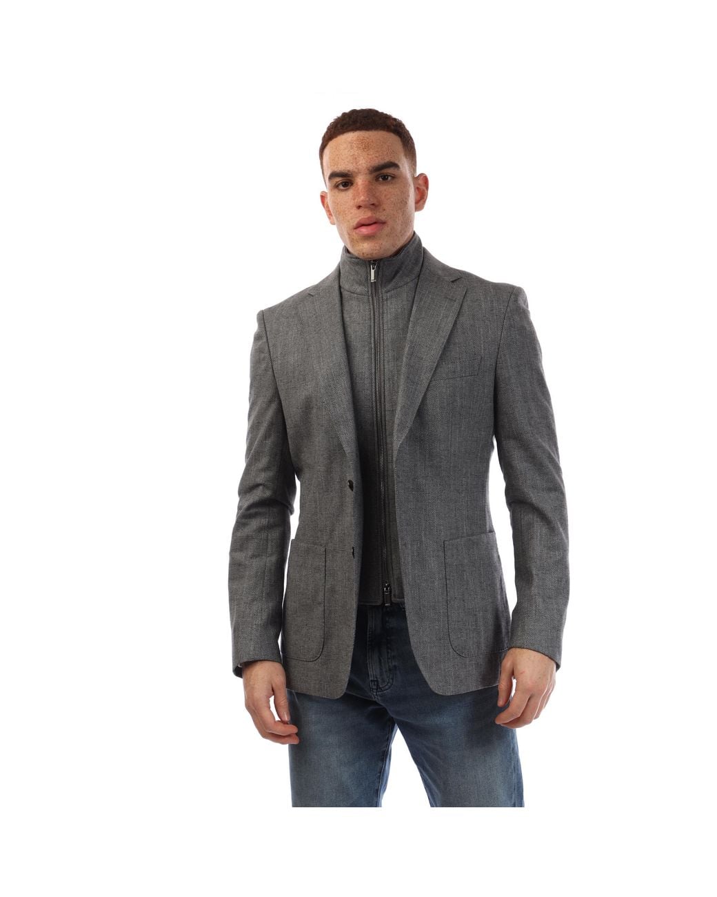Boss Gray H Hutson Bib Formal for men