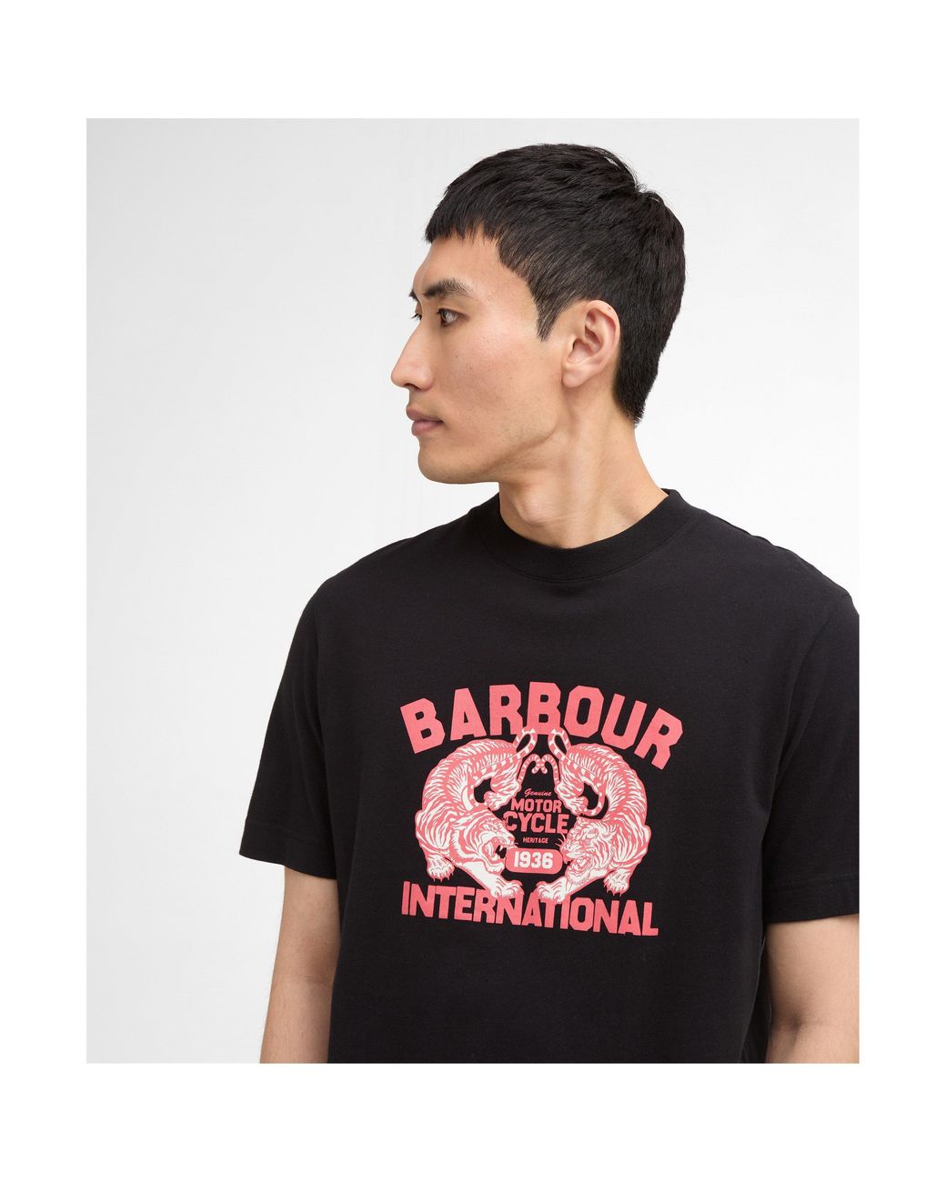 Barbour Black Talisman Graphic T-Shirt for men