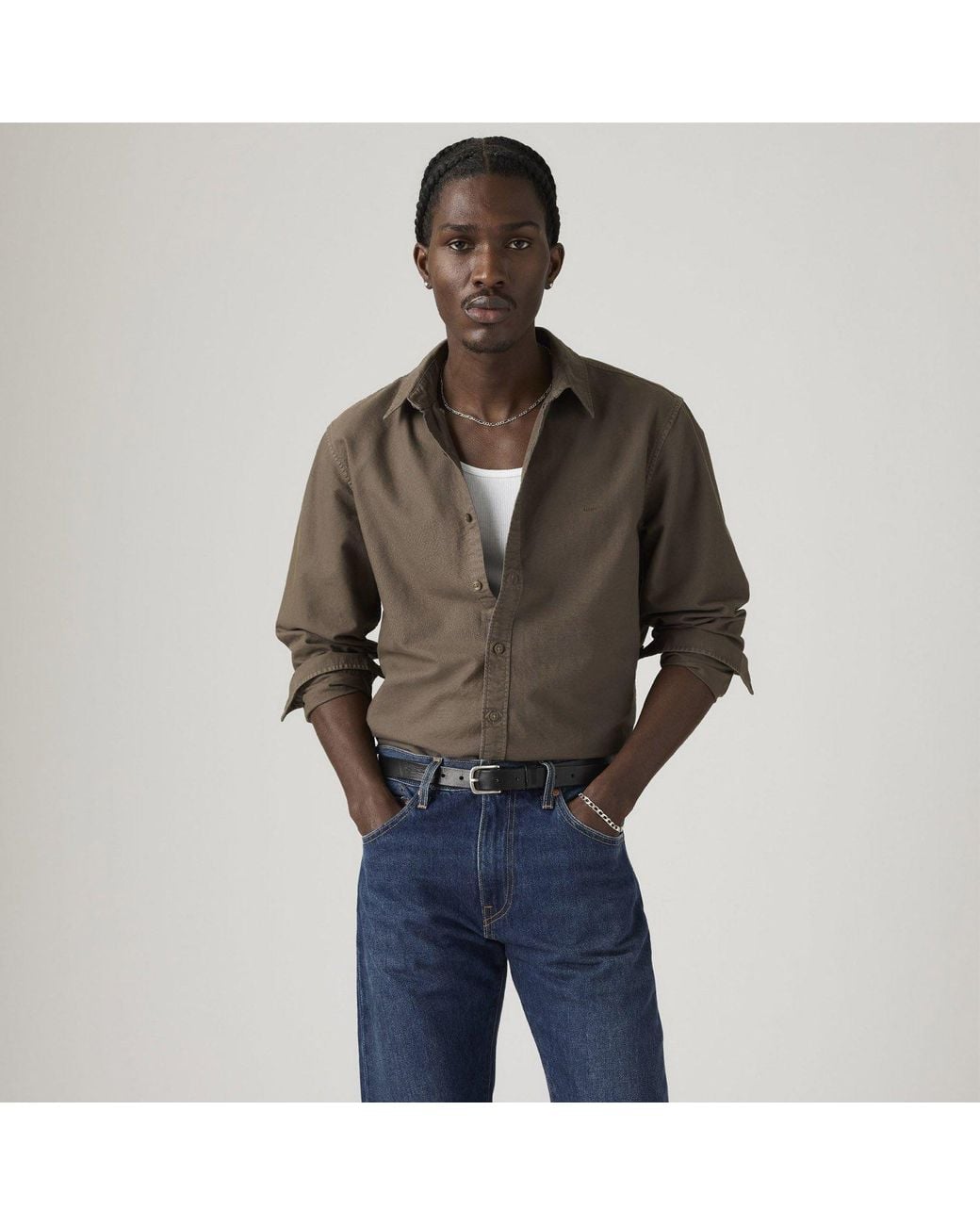 Levi's Green Levi's Button Down Sh for men