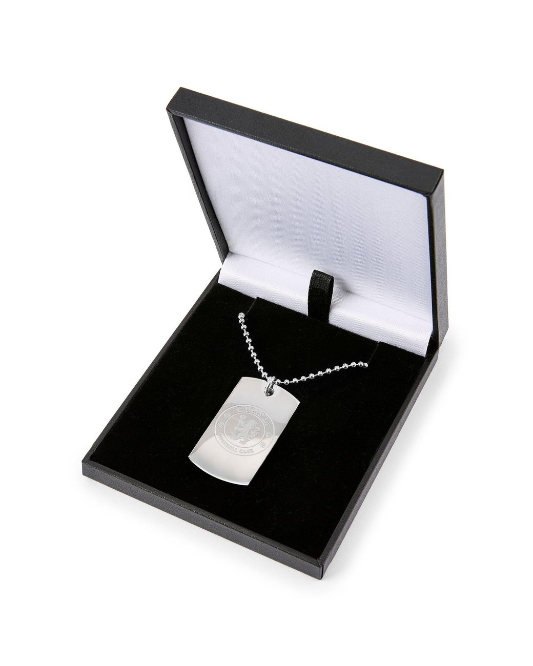 Team White Officially Licensed Stainless Steel Dog Tag And Ball Chain
