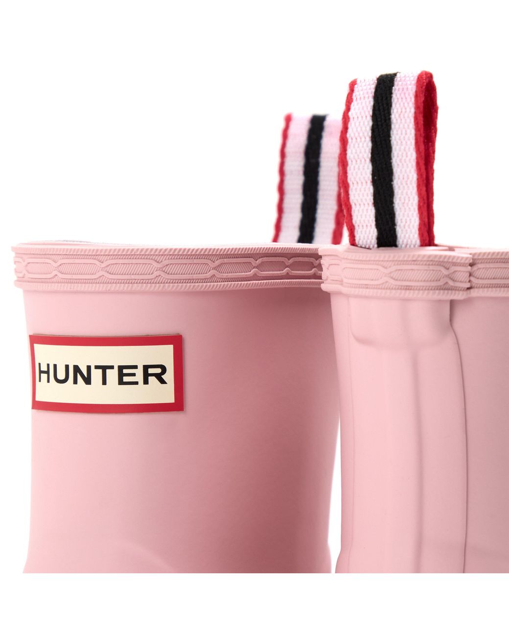 Hunter Pink Play Short Wellington Boots