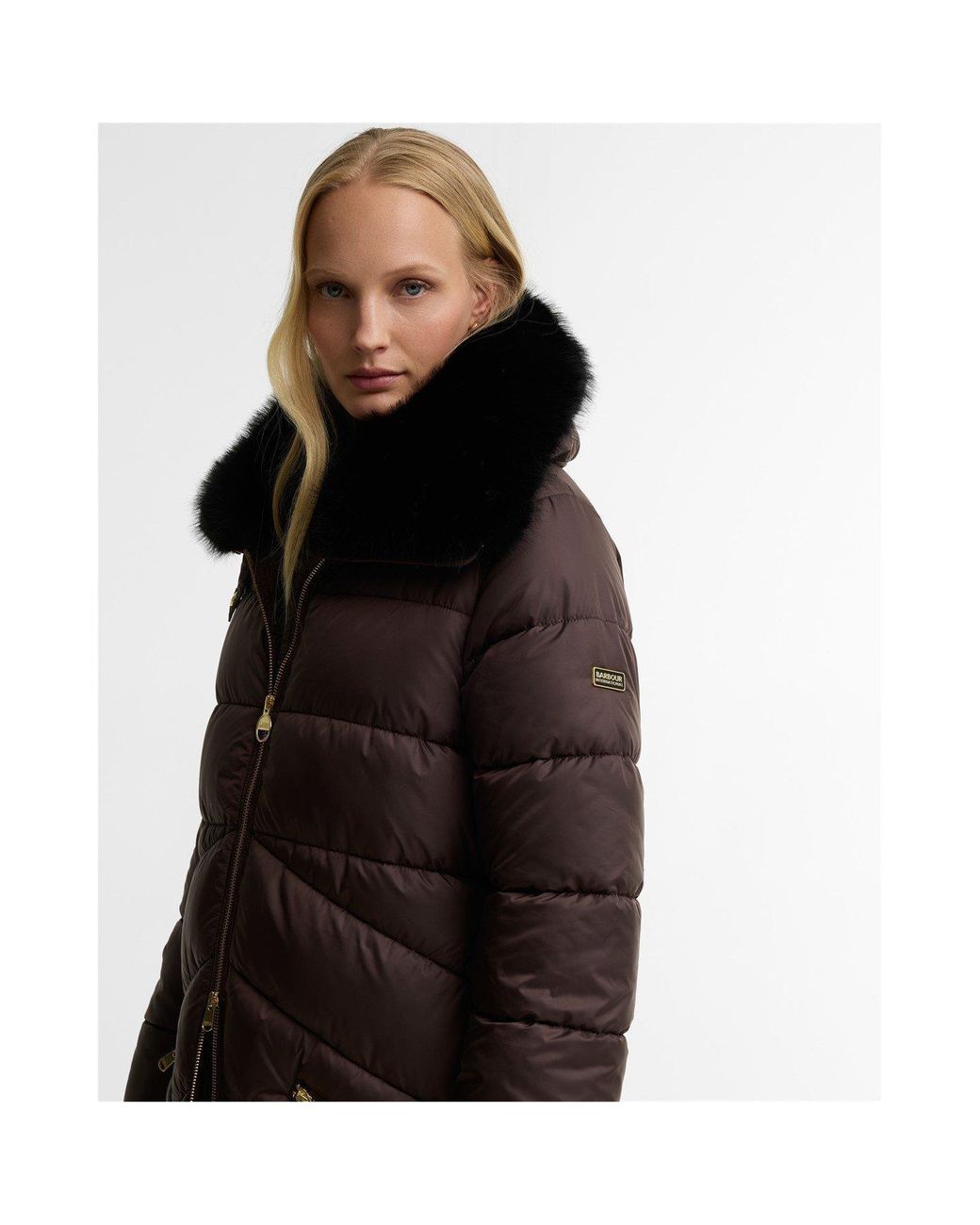 Barbour Black Cyrus Longline Puffer Jacket