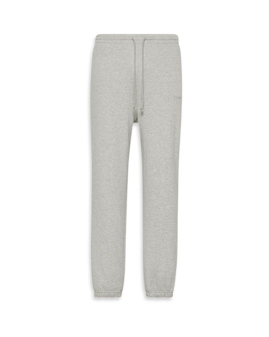 Calvin Klein Gray Logo Cotton Joggers for men