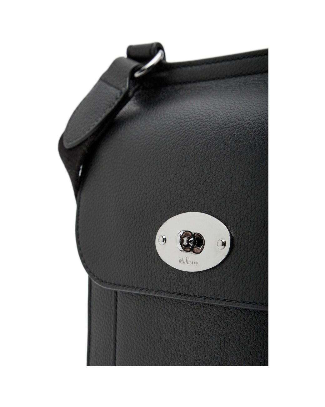 Mulberry Black Small Antony Leather Messenger Bag for men