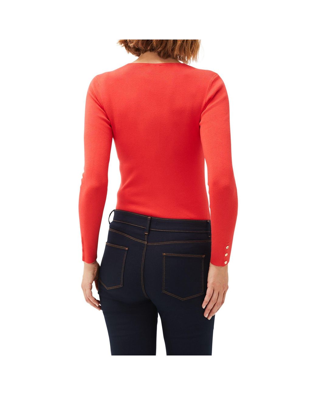 Phase Eight Red Poppia Shoulder Trim Knit
