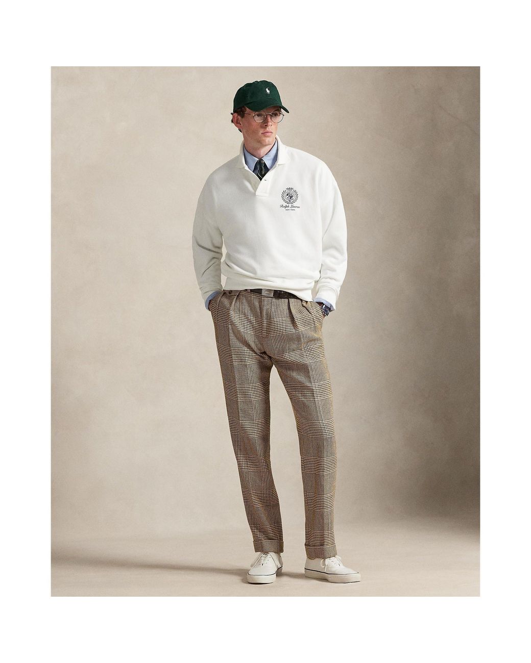 Polo Ralph Lauren White Crew Sweatshirt for men