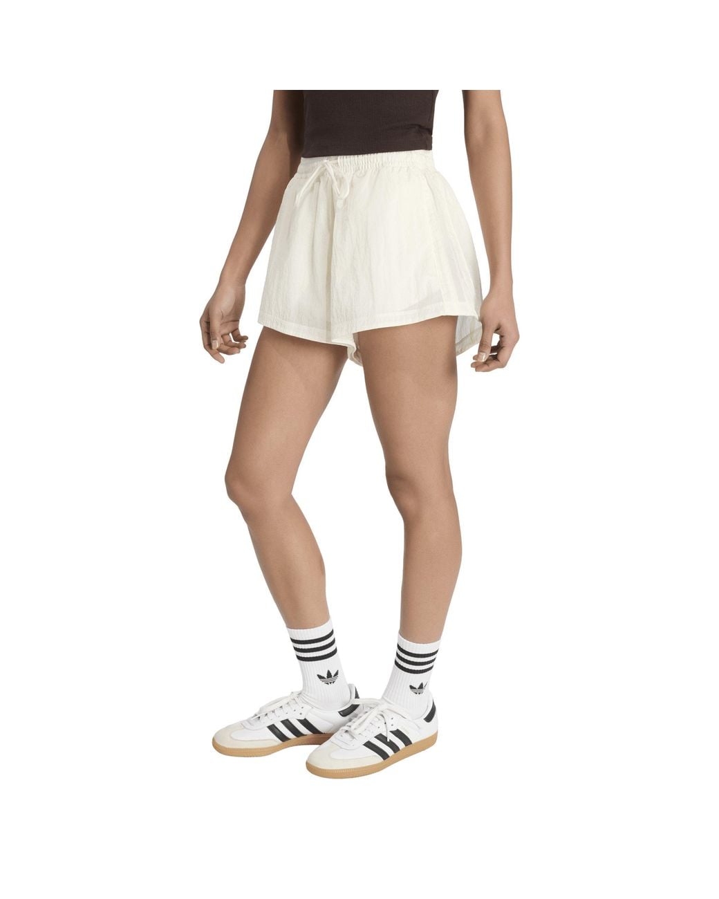 Adidas Originals White Woven Tracksuit Shorts