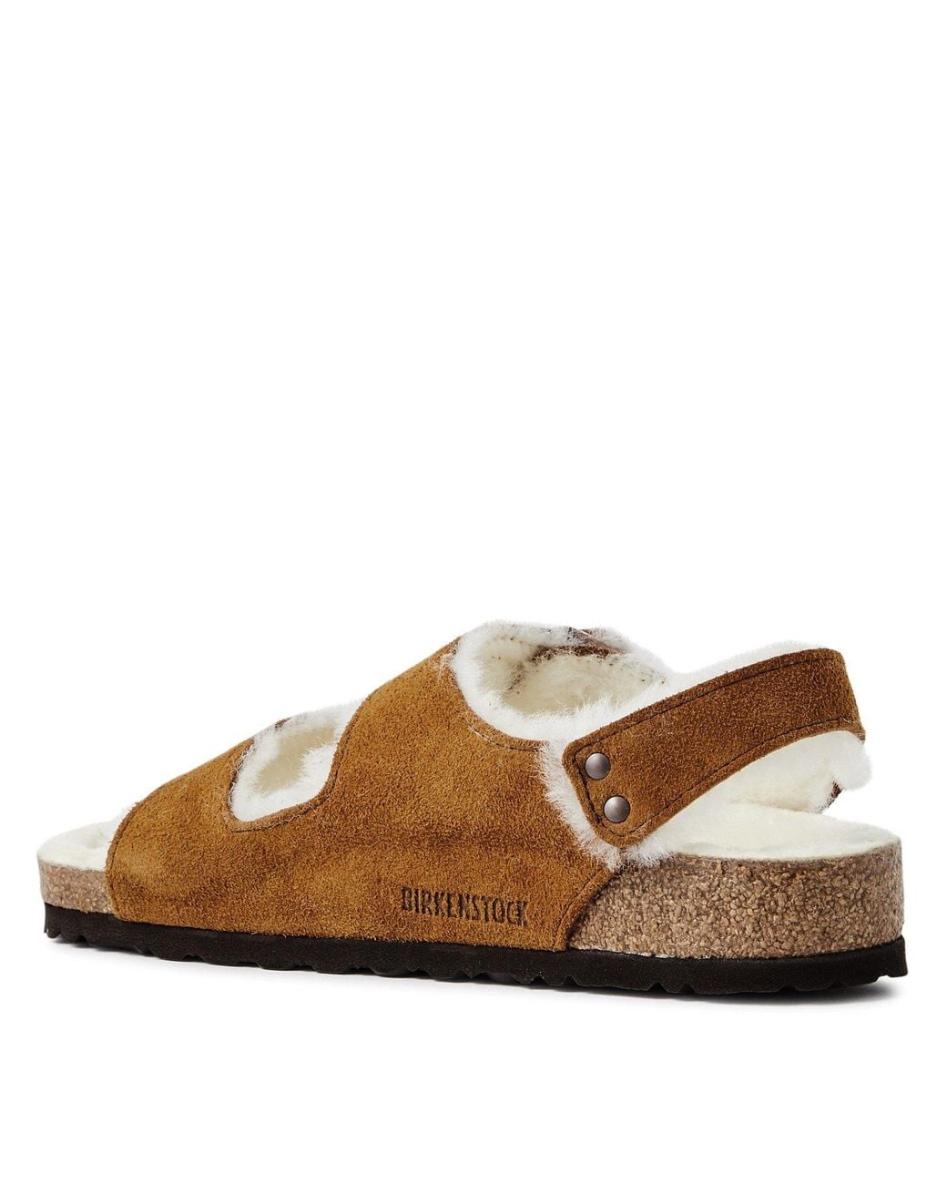 Birkenstock Brown Milano Suede Shearling Sandal