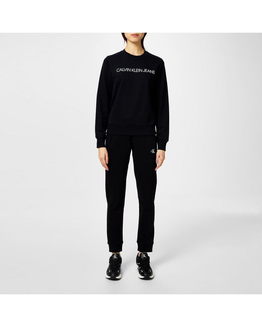 Calvin Klein Black Embroidered Logo Joggers