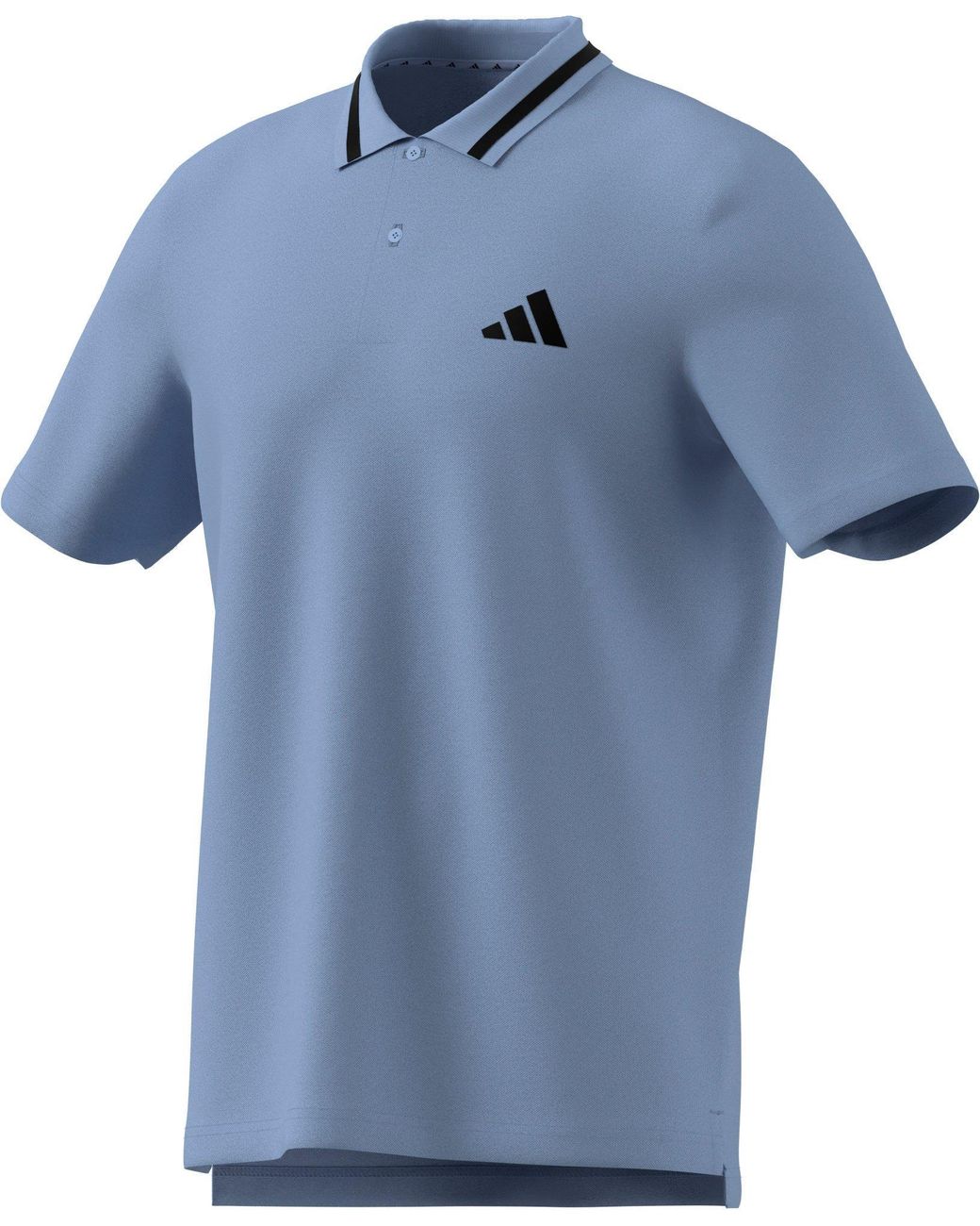 Adidas Blue Essentials Cotton 3-Stripes Polo Shirt for men