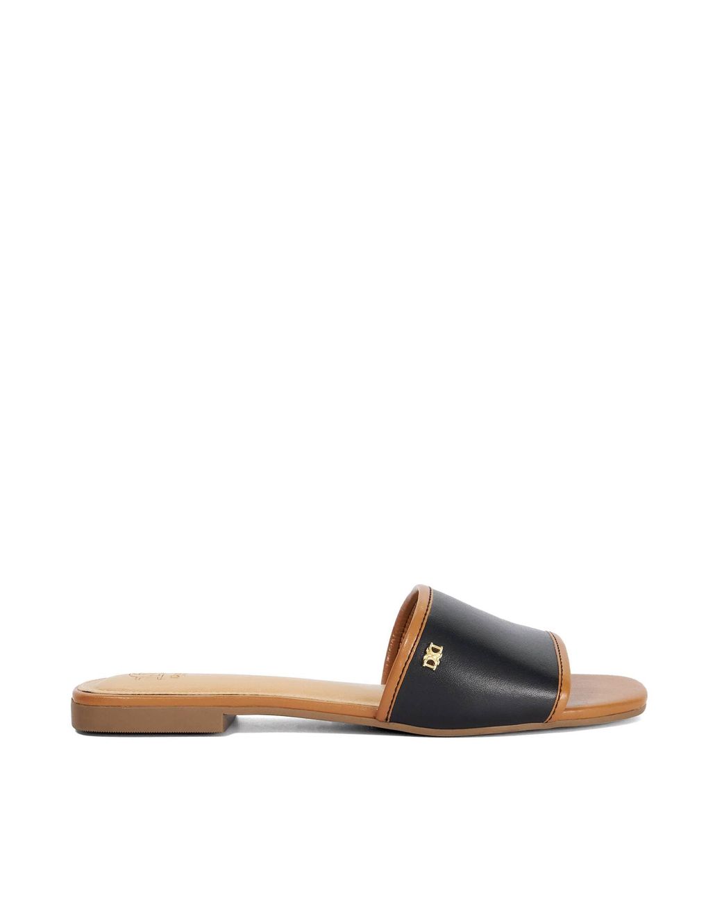 Dune Brown Laras Flat Sandals