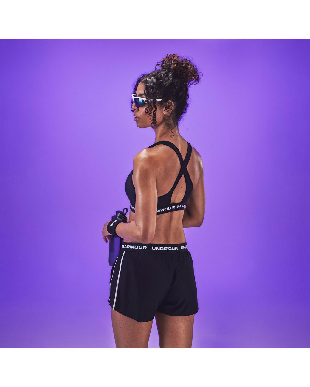 Under Armour Black Crossback Medium Impact Sports Bra