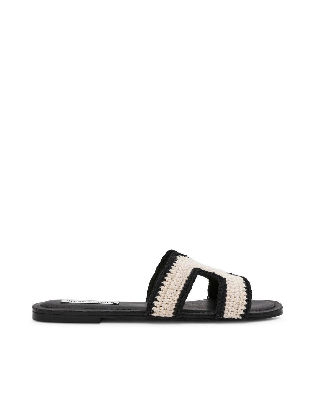 Steve Madden Black Flat Sandals