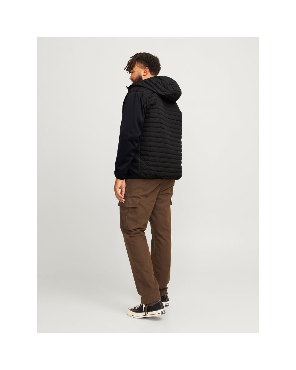 Jack & Jones Black Multi Quilted Jacket for men