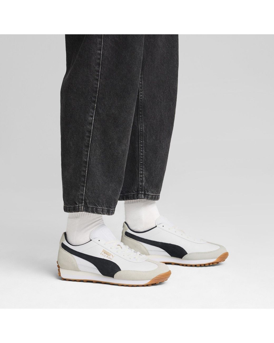 PUMA White Easy Rider Vintage Low-Top Trainers for men
