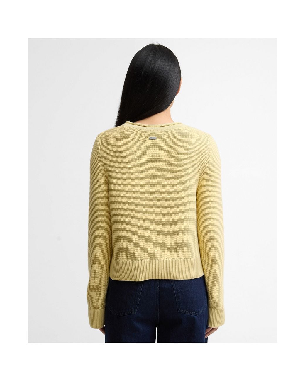 Barbour Yellow Crew Neck Jumper