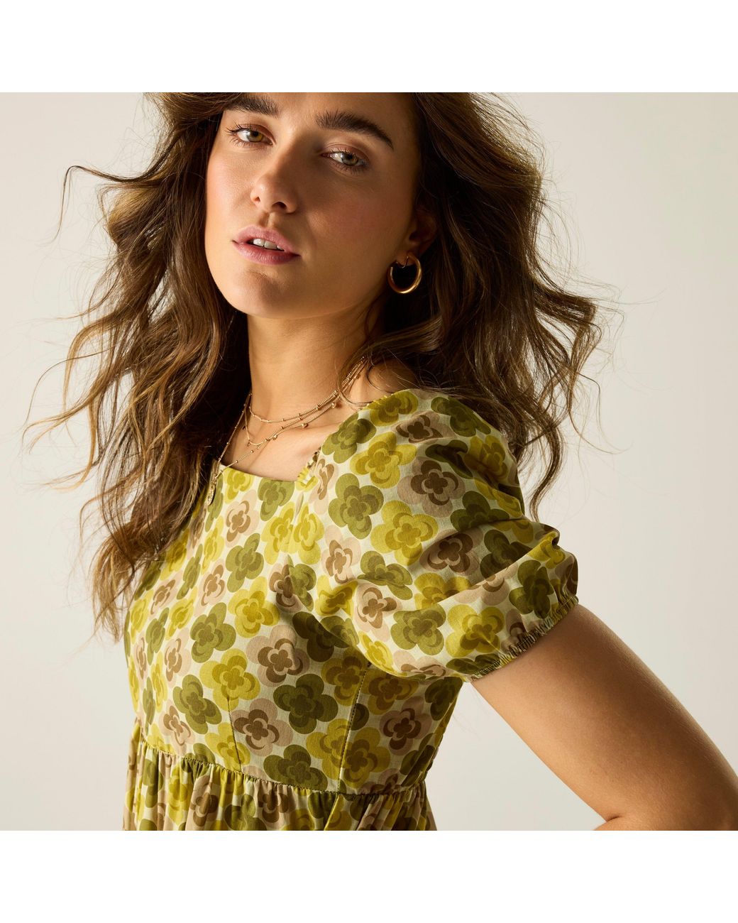 Regatta Yellow Orla Kiely Midi Summer Dress
