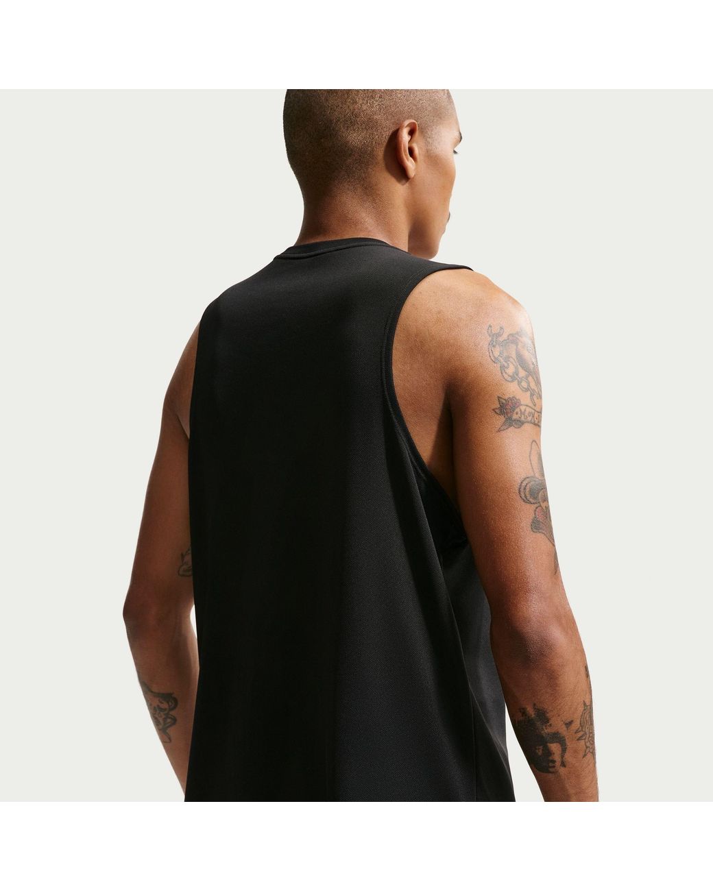 Nike Black Miler Dri-Fit Running Tank Top for men