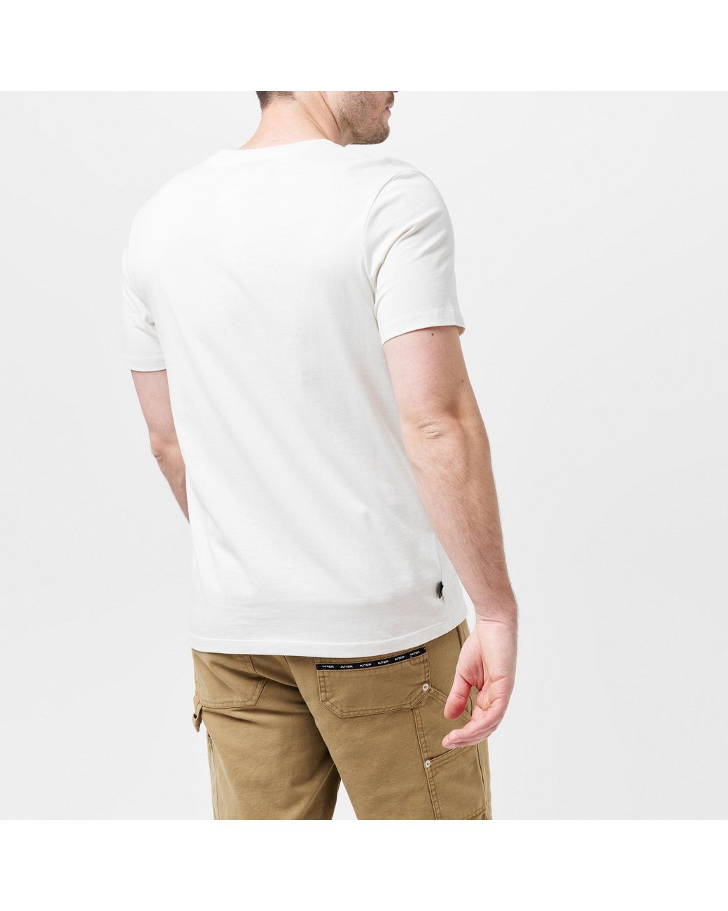 Timberland White Logo Vintage T-Shirt for men