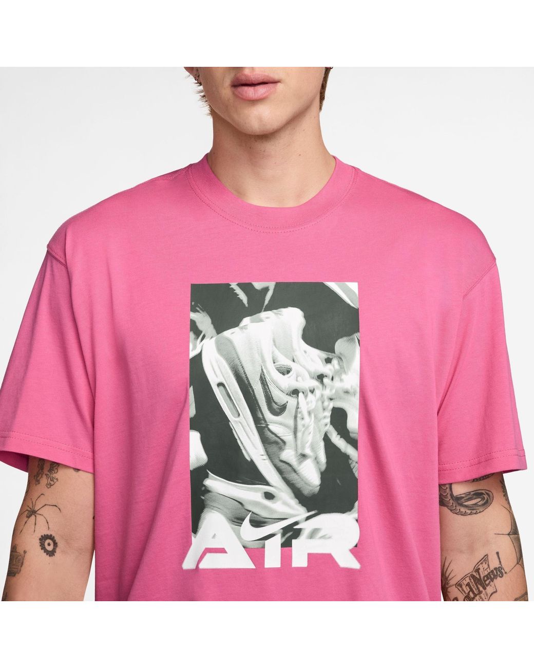 Nike Pink Nsw Air Photo Cotton T-Shirt