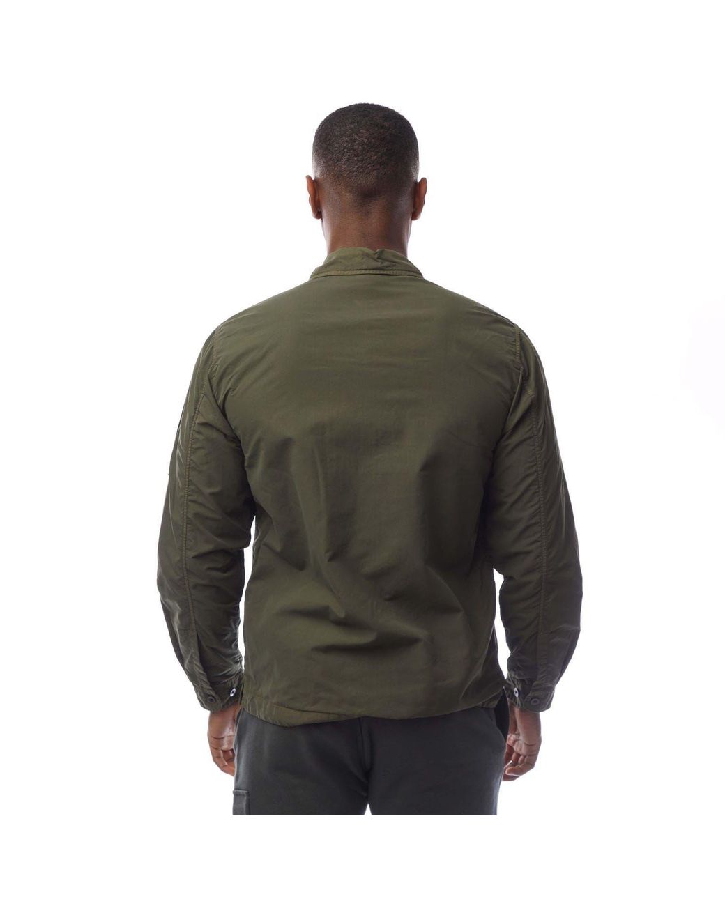 C P Company Green Flatt Nylon Lens Overshirt for men